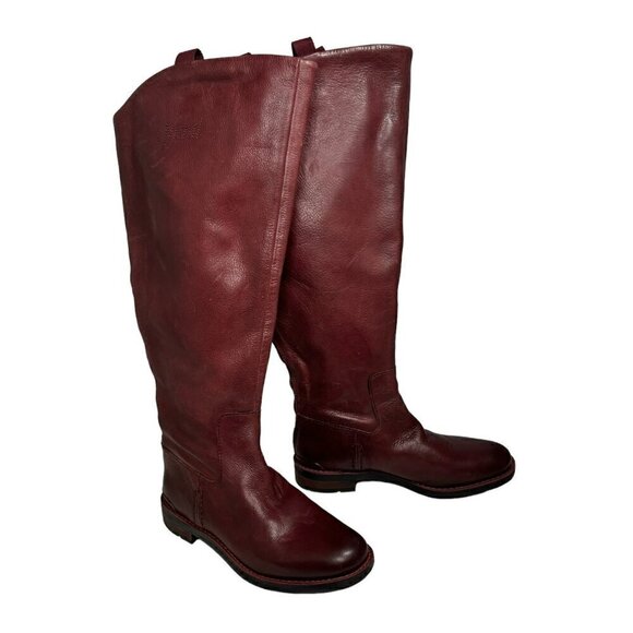 FRANCO SARTO Womens Meyer Block Heel Leather Riding Boot Size 5 wide calf - Picture 3 of 9